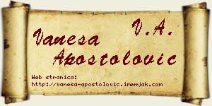 Vanesa Apostolović vizit kartica